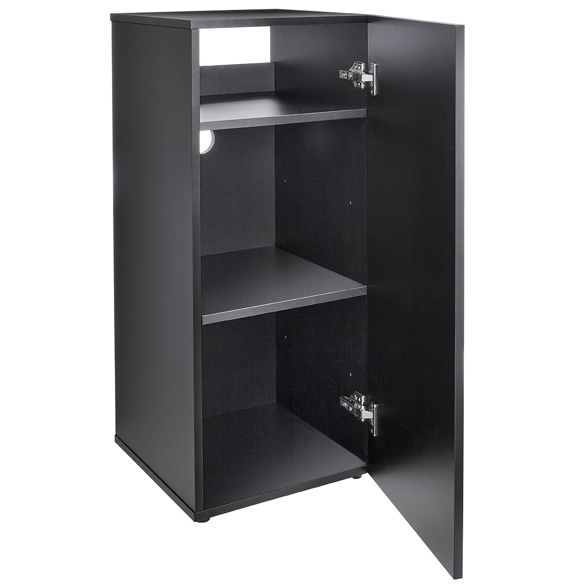 HelloReef 15 Gallon Aquarium Stand – Modern Design, Sturdy Build, Water Resistant Premium Finish, Storage Shelfs Included for Freshwater and Saltwater Tanks (Black)