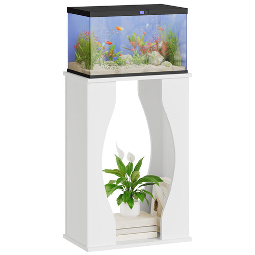 HOOBRO 10-Gallon Aquarium Stand, 2-Tier Fish Tank Stand, Modern White