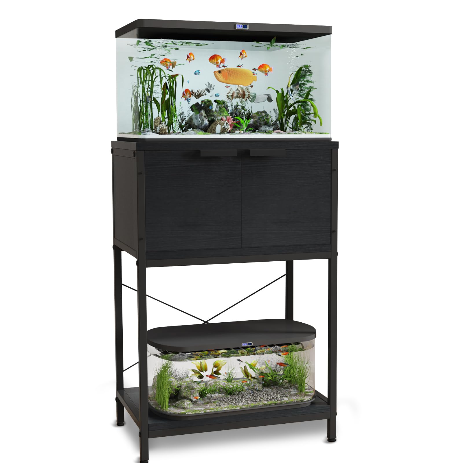 5-10 Gallon Fish Tank Stand with Cabinet Storage for Aquarium Stand