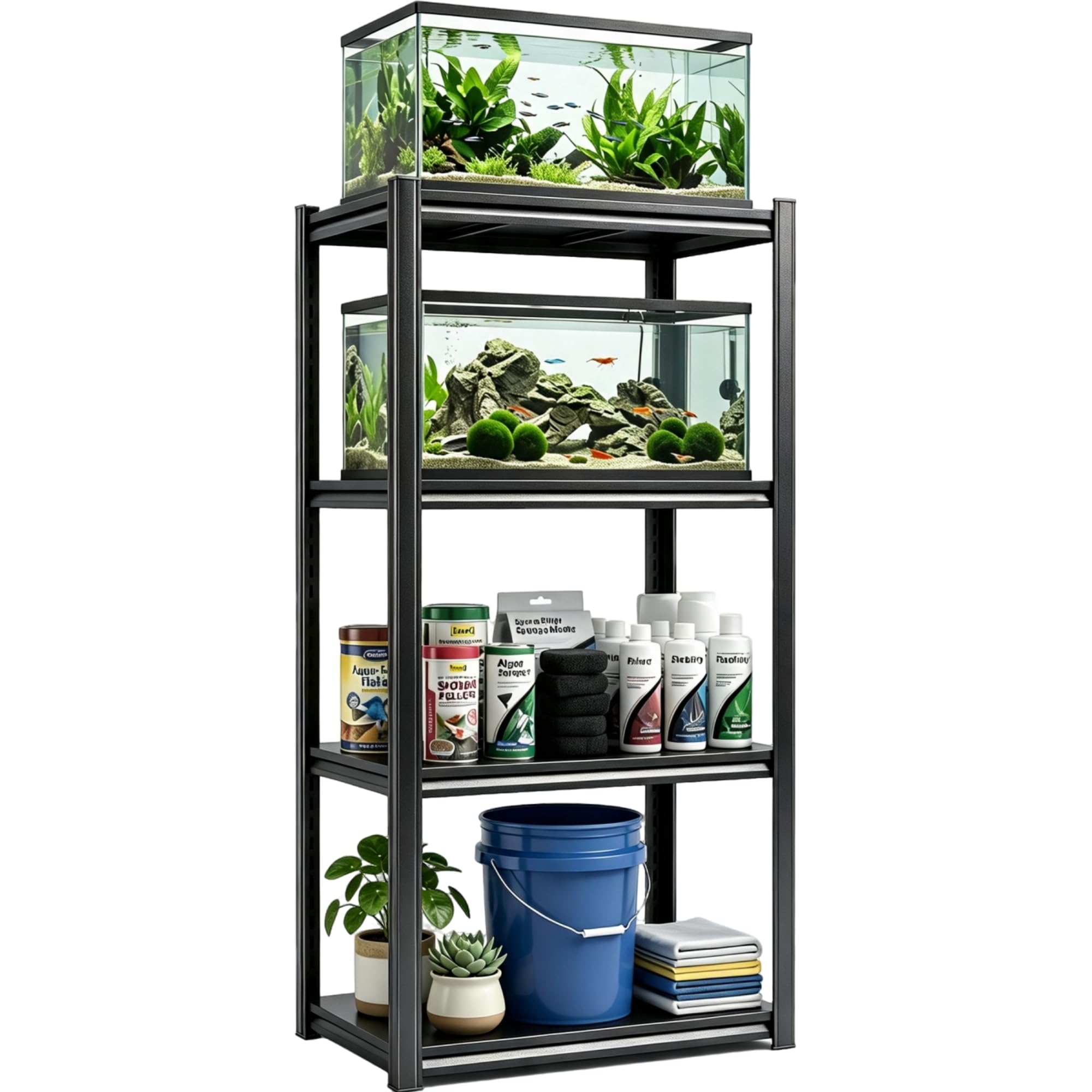 Aquarium Stand 1600 LBS Fish Tank Stand Heavy Duty Adjustable Shelf