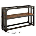 METYERRY 55 Gallon Fish Tank Stand with Power Outlet,Adjustable Shelf