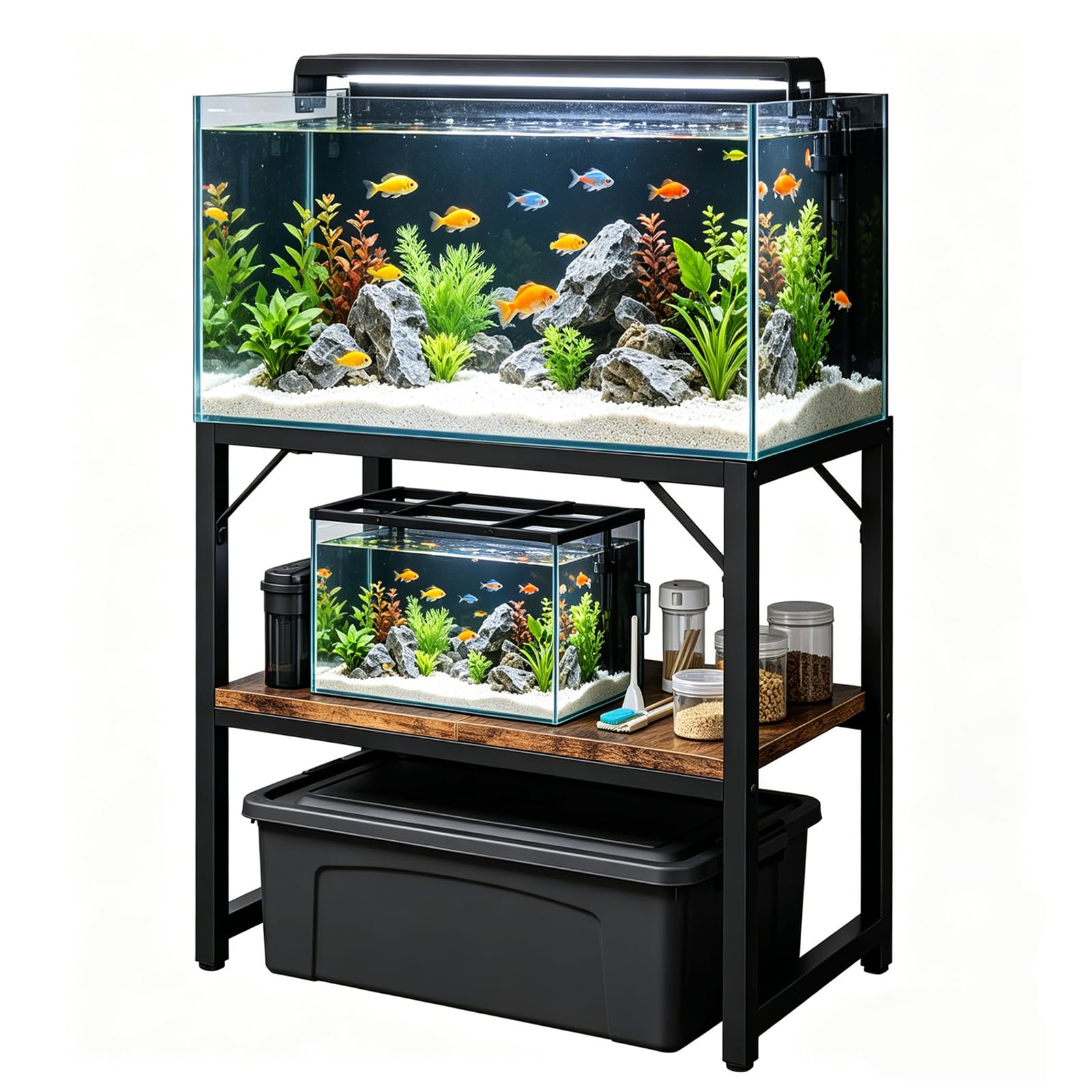 Garvee 40-50 Gallon Fish Aquarium Stand, Metal and Wood Fish Tank Stand