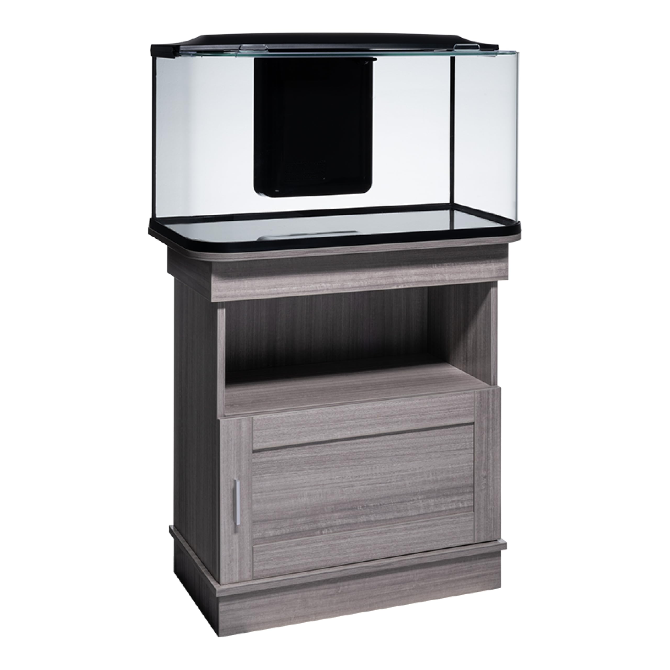 GloFish Aquarium Stand, 20 Gallons, Features Enclosed Storage Area, Display Area, Back Panel Cutout, Modern Farmhouse Look. Fish Tank Sold Separately