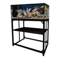 Fish Tank Stand, 40 Gallon Heavy Duty Metal Aquarium Stands, Reptile Tank, Turtle Tank, Breeder Tank Stand, 660LBS Capacity Terrarium Stand Rack with 2-Tier Storage Shelves (Black, 36.5"x18.5"x29.5")
