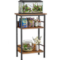 5-10 Gallon Aquarium Stand, 3-Tier Fish Tank Stand with Storage Shelves, Heavy Duty Terrarium Stand, Fish Tank Shelf, Reptile Turtle Tank Stand with Metal Frame for Home Office, Living room