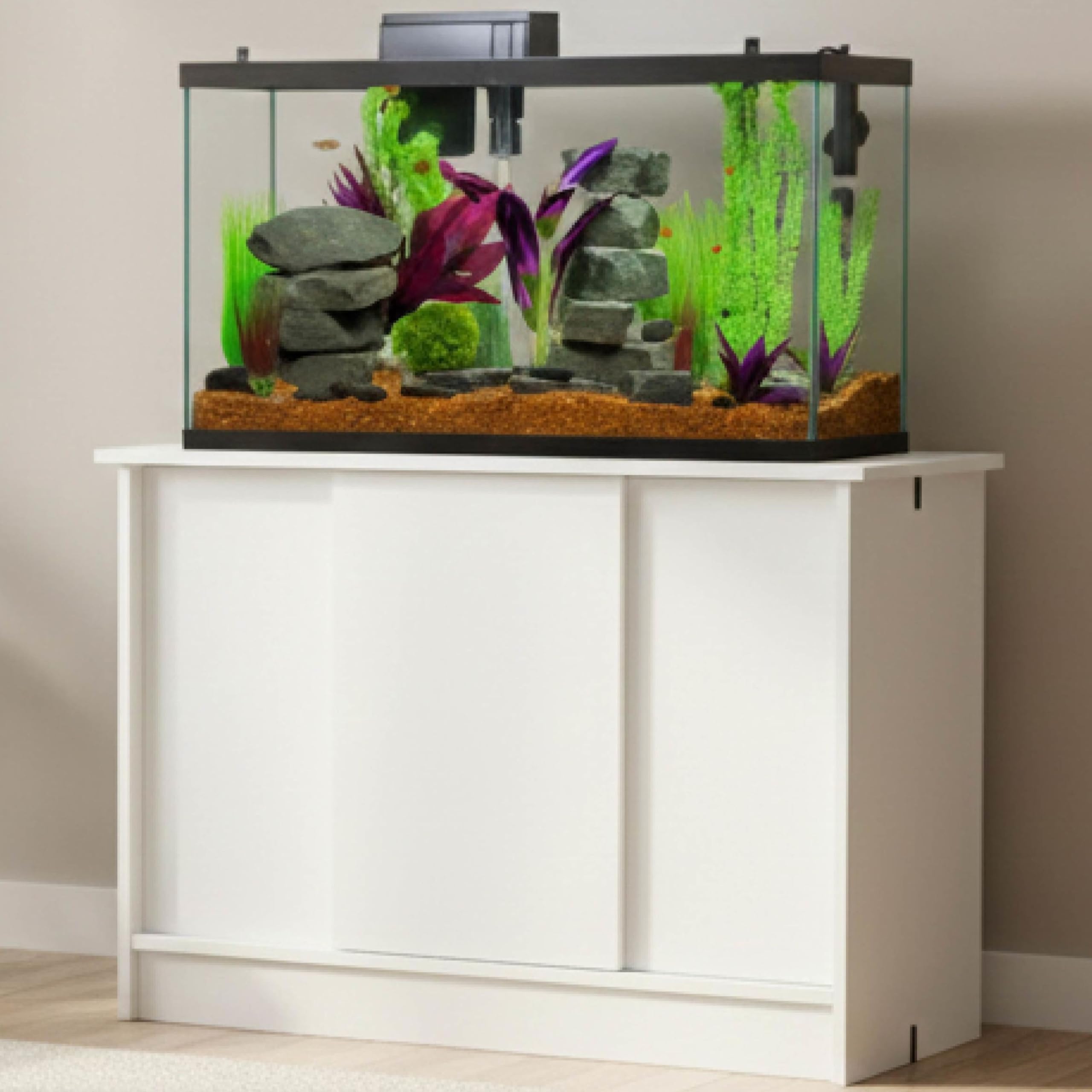 Tetra 40 Gallon Fish Tank Stand, Durable Water-Resistant Wood