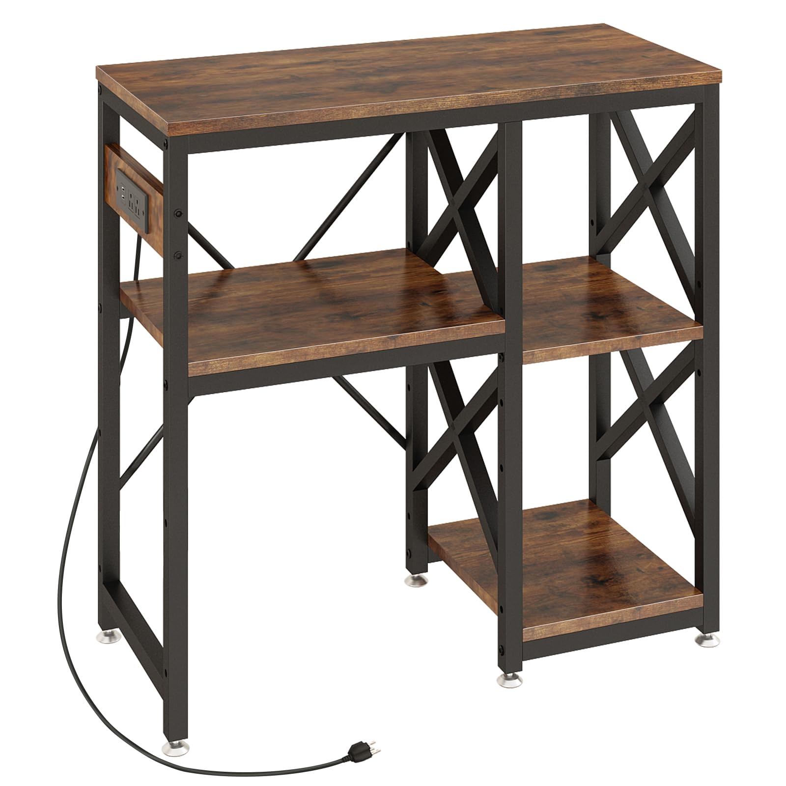 METYERRY 20-29-37 Gallon Fish Tank Stand with Power Outlet,Adjustable Shelf