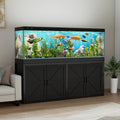 VOWNER 125-150 Gallon Fish Tank Stand with Power Outlet & Cabinet, Black