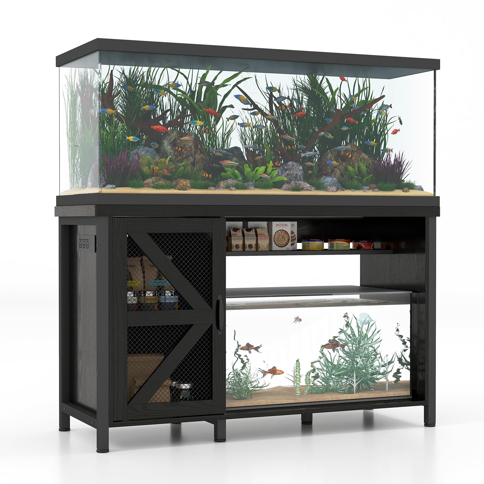 Verano 55-75 Gallon Aquarium Stand, Fish Tank Cabinet, Turtle Tank Stand