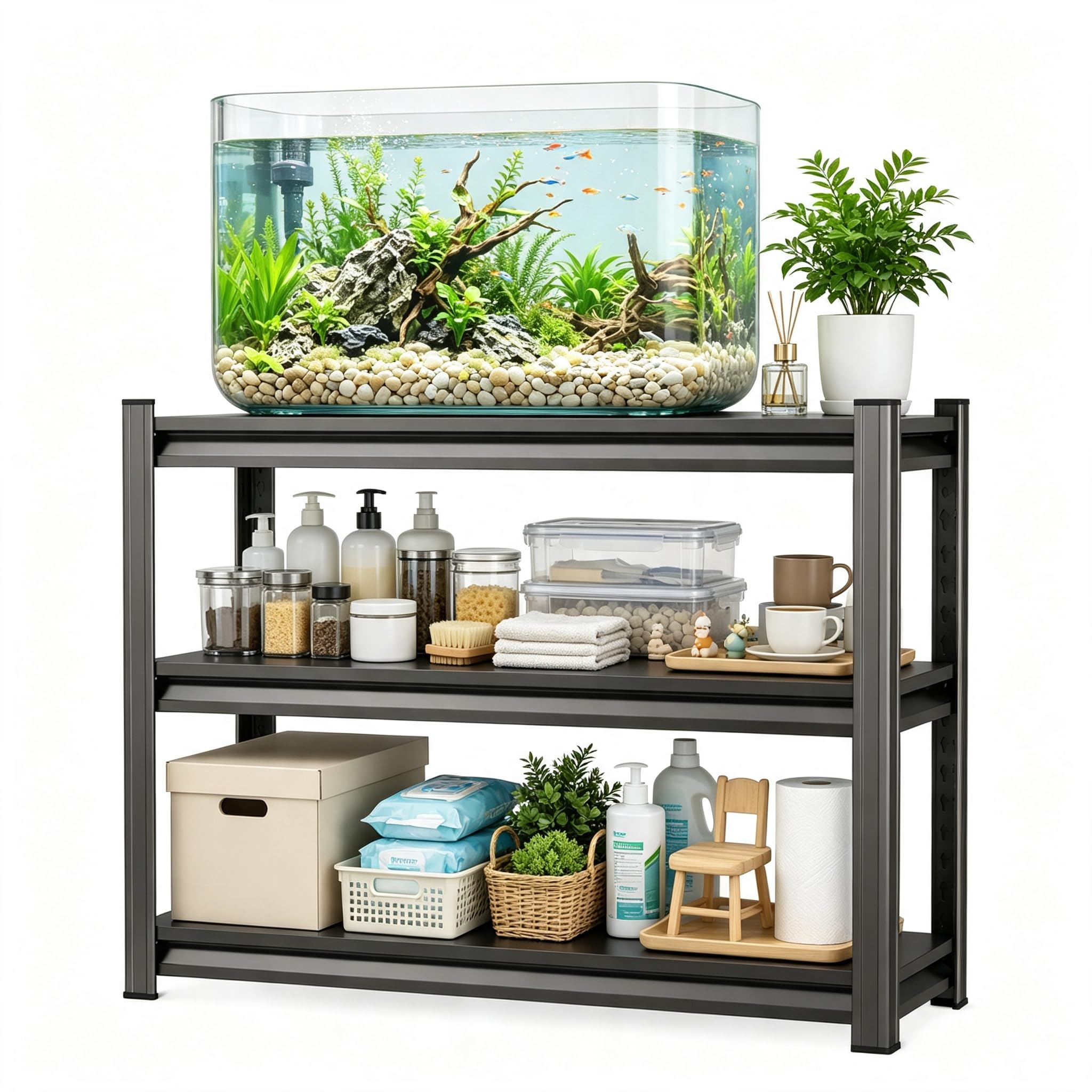 20-30 Gallon Fish Tank Stand 1200LBS Heavy Duty Adjustable Aquarium Stand