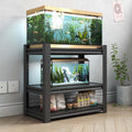 3-tier Metal Fish Tank Stand for 30 Gallon Long Aquarium,31.5"*18"*34"