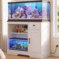 Heybly 20-29-37 Gal Fish Tank Stand with Power Outlets & Cabinet HAS012WWB