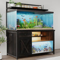 55-75 Gallon Fish Tank Stand with Storage, Aquarium Stand with Shelf, Oak