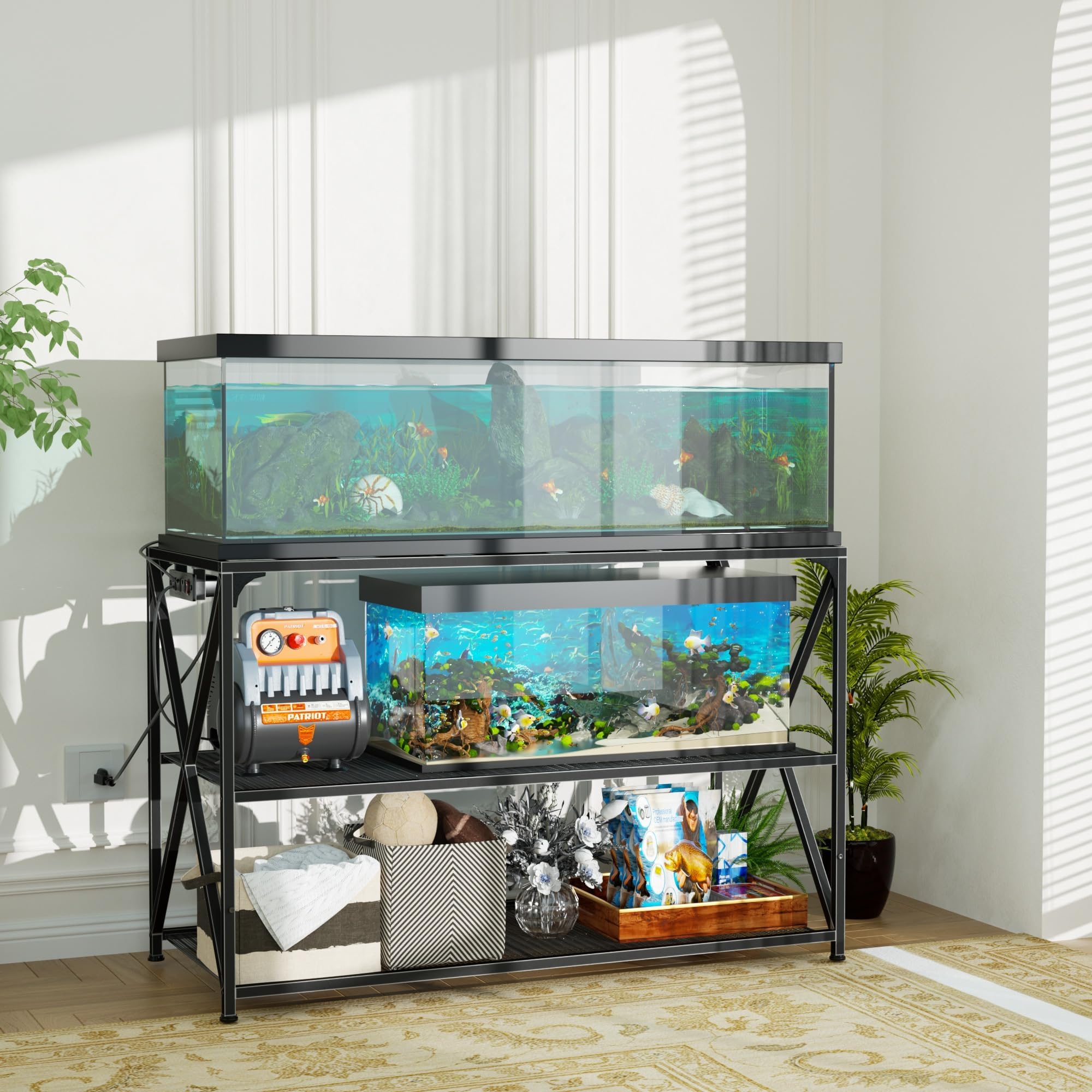 DALEMHOME 55-75 Gallon Fish Tank Stand, 49.2 x 19.7x 31.5 Inch
