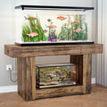 55–75/90 Gallon Aquarium Stand, 48 Inch Fish Tank Stand with Power Outlets & USB Ports, Heavy Duty Double Aquarium Stand for Turtle Reptile Terrarium, Farmhouse Tank Stand,Rustic Brown